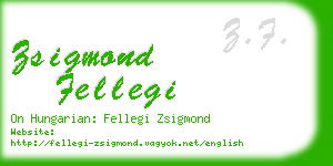 zsigmond fellegi business card